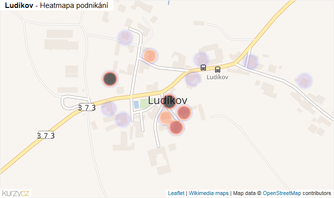 Mapa Ludíkov - Firmy v části obce.