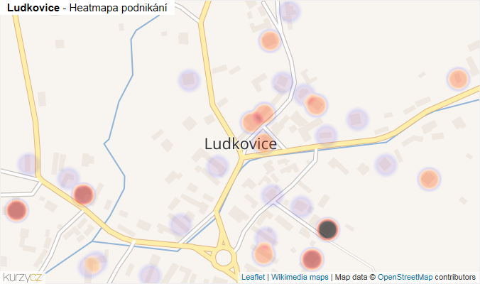 Mapa Ludkovice - Firmy v části obce.