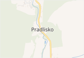 Pradlisko v obci Ludkovice - mapa části obce