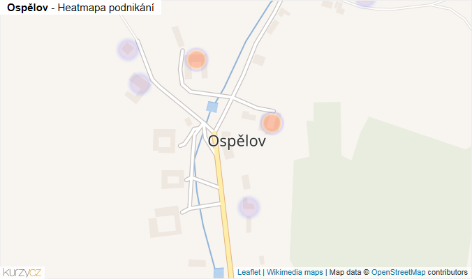 Mapa Ospělov - Firmy v části obce.