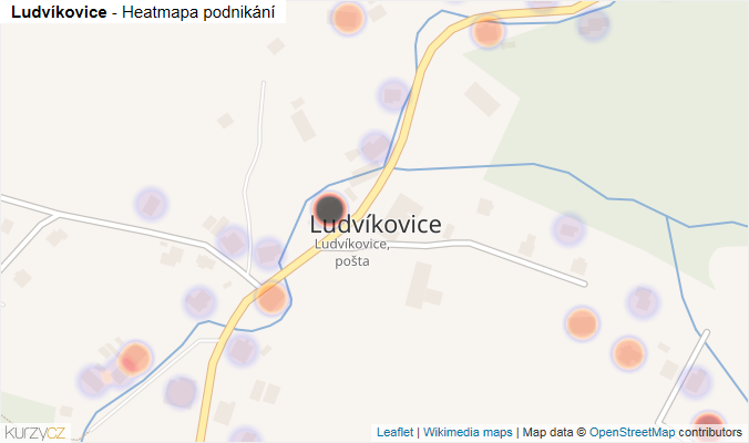 Mapa Ludvíkovice - Firmy v části obce.
