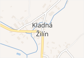 Kladná Žilín v obci Luhačovice - mapa části obce