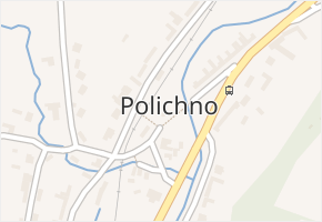 Polichno v obci Luhačovice - mapa části obce