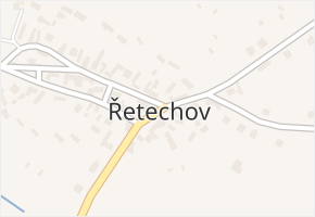 Řetechov v obci Luhačovice - mapa části obce