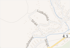 Stráň v obci Luhačovice - mapa ulice