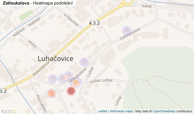 Mapa Zatloukalova - Firmy v ulici.