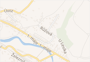 Růžová v obci Luka nad Jihlavou - mapa ulice