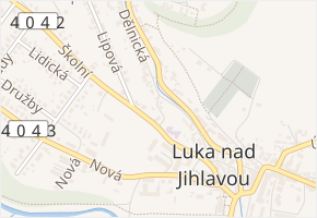Srázná v obci Luka nad Jihlavou - mapa ulice