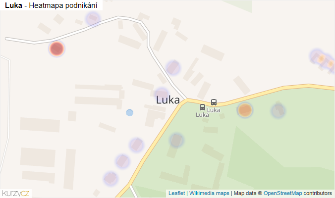 Mapa Luka - Firmy v části obce.