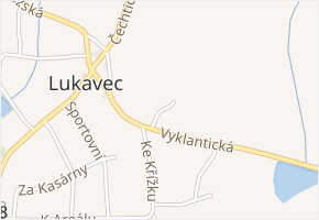 Ke Gbelu v obci Lukavec - mapa ulice