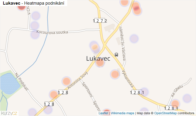 Mapa Lukavec - Firmy v části obce.