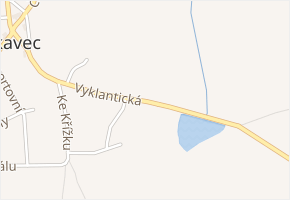 Vyklantická v obci Lukavec - mapa ulice