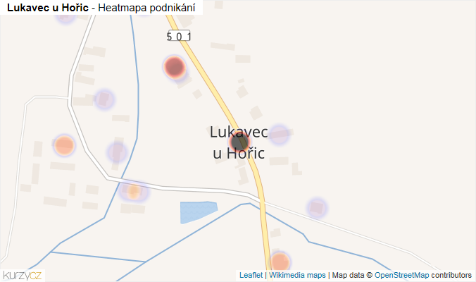Mapa Lukavec u Hořic - Firmy v části obce.