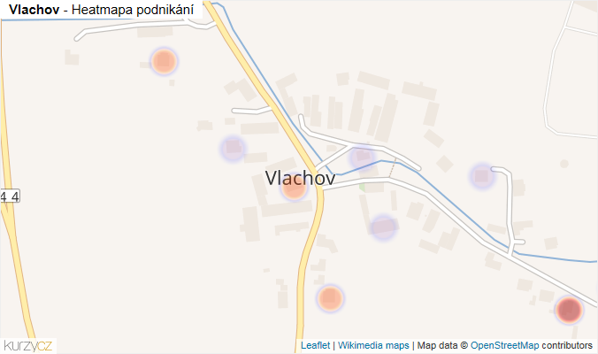 Mapa Vlachov - Firmy v části obce.