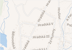 Hradská v obci Lukov - mapa ulice