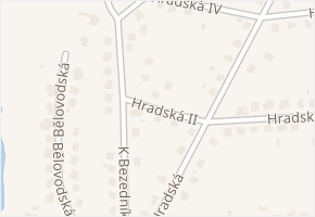 Hradská II v obci Lukov - mapa ulice