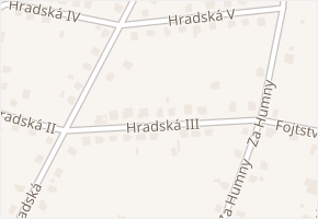 Hradská III v obci Lukov - mapa ulice