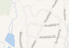 Hradská IV v obci Lukov - mapa ulice