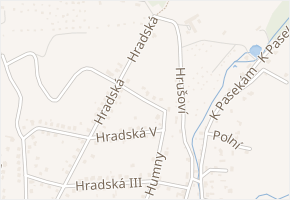 Hradská VII. v obci Lukov - mapa ulice
