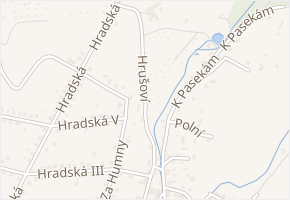 Hrušoví v obci Lukov - mapa ulice