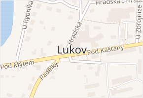 Lukov v obci Lukov - mapa části obce