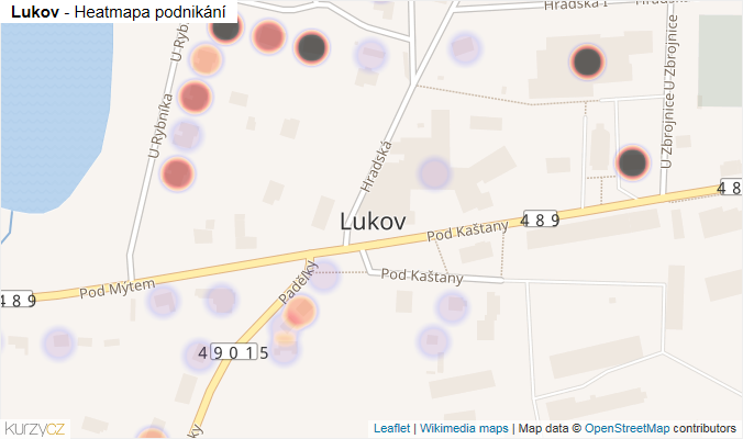 Mapa Lukov - Firmy v části obce.