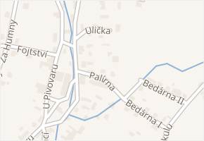 Palírna v obci Lukov - mapa ulice