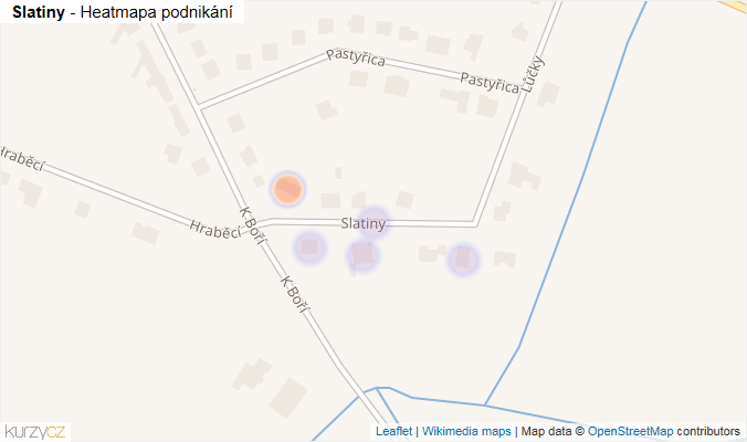 Mapa Slatiny - Firmy v ulici.