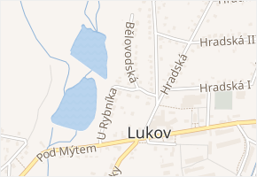 U Rybníka v obci Lukov - mapa ulice