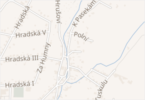 Ulička v obci Lukov - mapa ulice