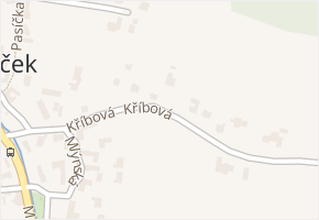 Kříbová v obci Lukoveček - mapa ulice