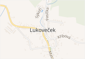 Lukoveček v obci Lukoveček - mapa části obce