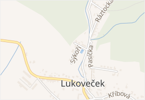 Sýkoří v obci Lukoveček - mapa ulice