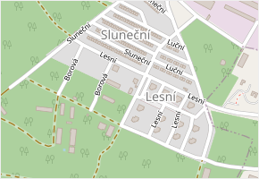 Borová v obci Luštěnice - mapa ulice