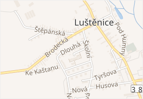Dlouhá v obci Luštěnice - mapa ulice