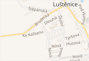 Krátká v obci Luštěnice - mapa ulice