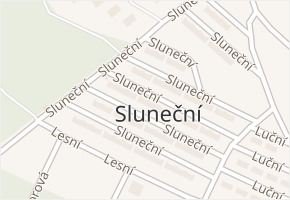 Sluneční v obci Luštěnice - mapa ulice