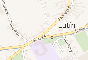 Lutín v obci Lutín - mapa části obce