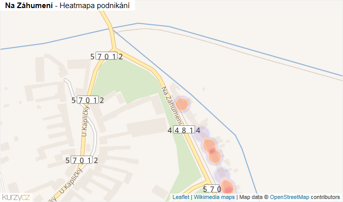 Mapa Na Záhumení - Firmy v ulici.