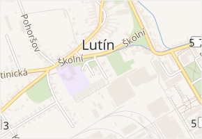 Zahrádky v obci Lutín - mapa ulice