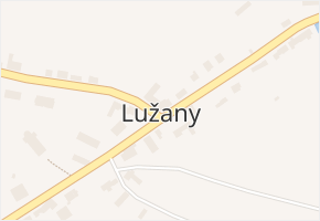 Lužany v obci Lužany - mapa části obce