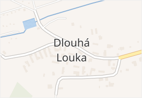 Dlouhá Louka v obci Lužany - mapa části obce