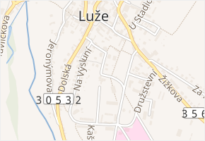 Hamzova v obci Luže - mapa ulice
