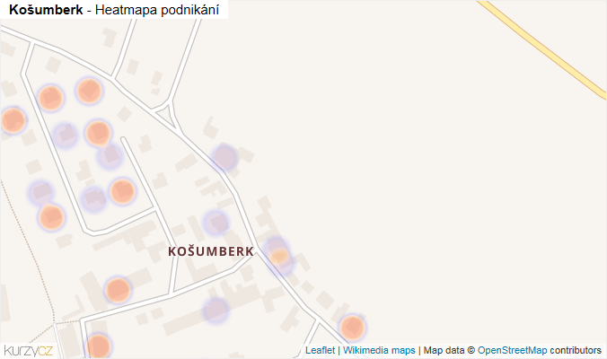 Mapa Košumberk - Firmy v části obce.