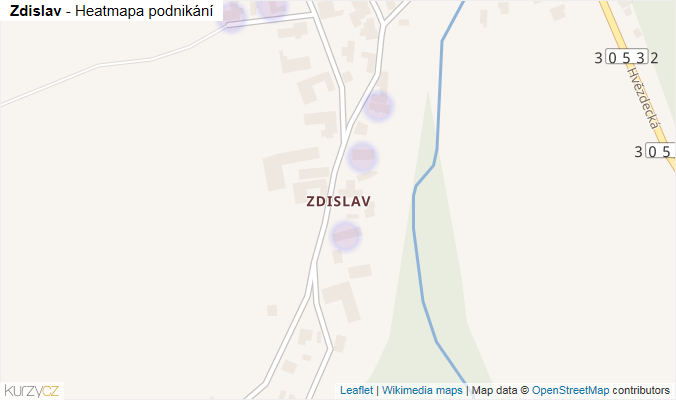 Mapa Zdislav - Firmy v části obce.