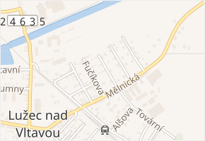 Fibichova v obci Lužec nad Vltavou - mapa ulice