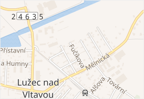 Fučíkova v obci Lužec nad Vltavou - mapa ulice