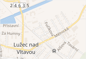 Janáčkova v obci Lužec nad Vltavou - mapa ulice