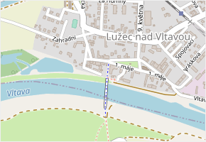 Nábřežní v obci Lužec nad Vltavou - mapa ulice
