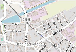 Nedbalova v obci Lužec nad Vltavou - mapa ulice